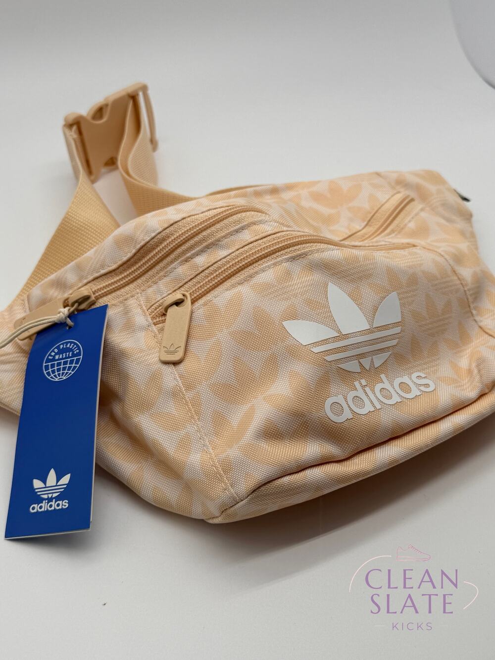 Adidas Originals Monogram Waist Bag IB9192 Tan/Cream NWT